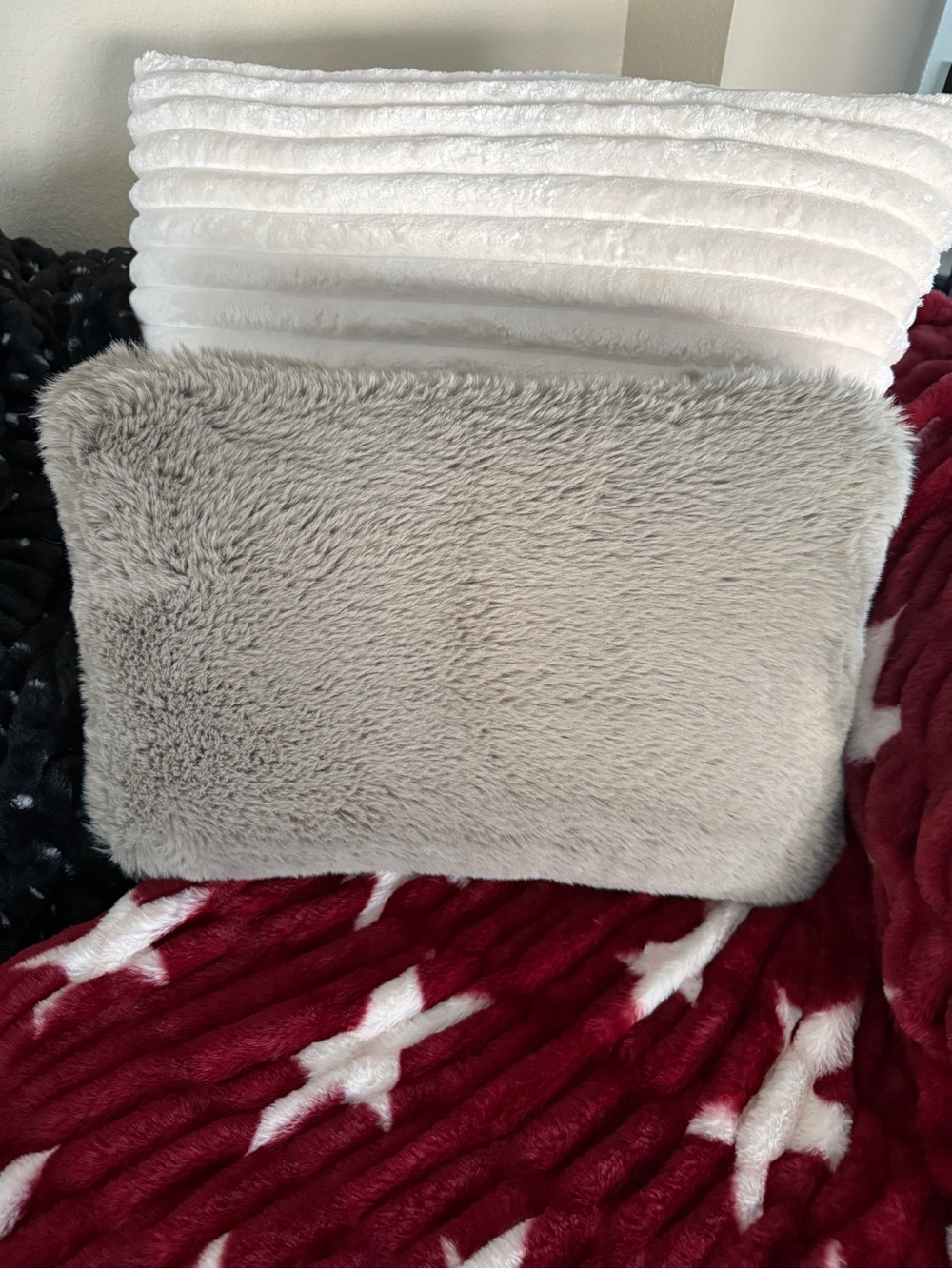 Ugg faux fur throw pillow